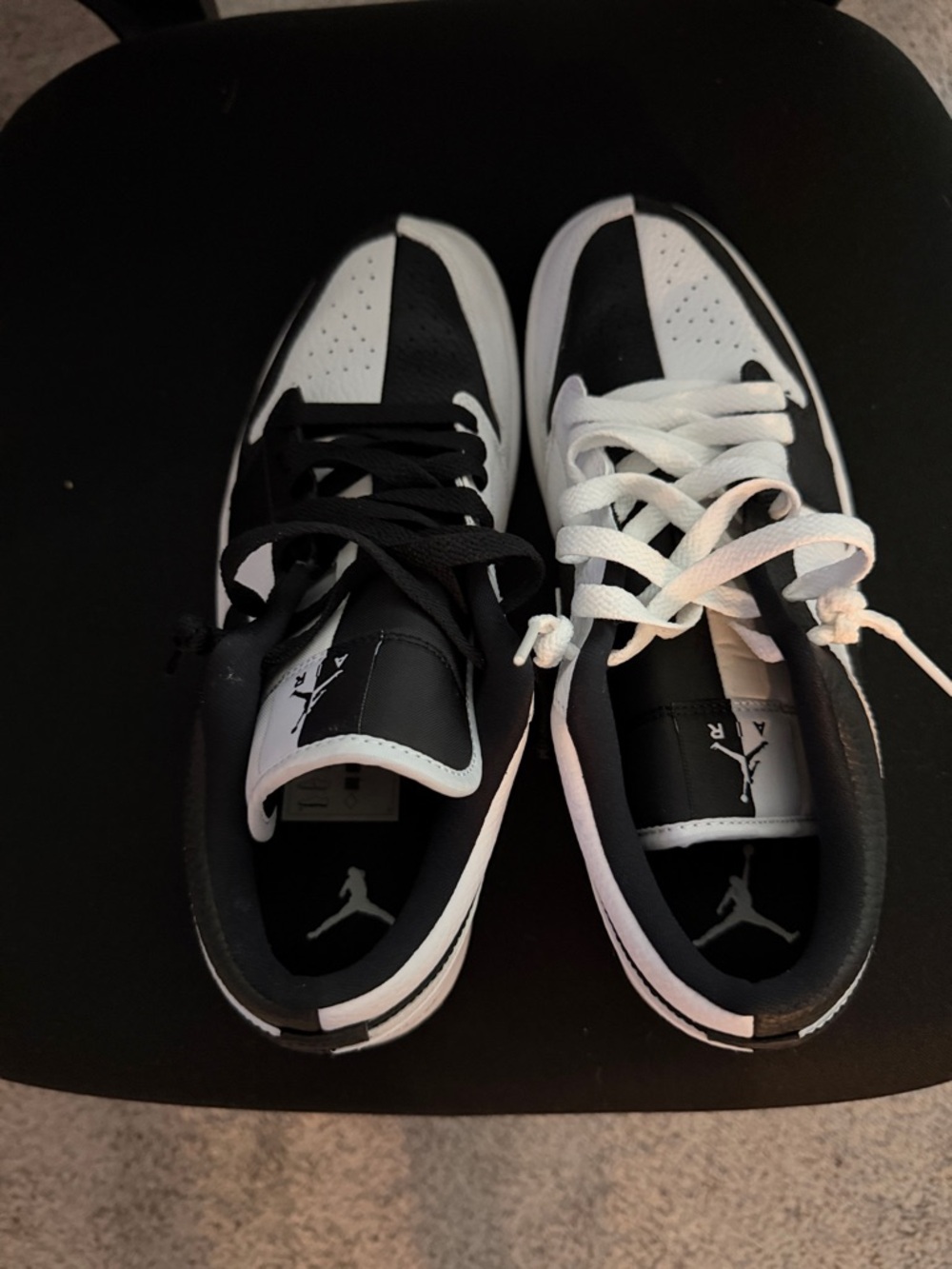 Jordan Low Top Sneakers in Black and White
